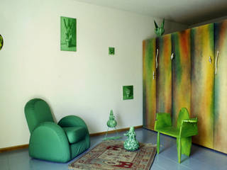"La Stanza Verde", Massimo Mariani Architetto Massimo Mariani Architetto غرفة المعيشة