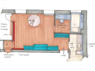 Le projet "Mondrian" , Agence Sophie Auscher Agence Sophie Auscher Salon moderne