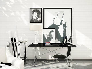 Interiors | Black and White, DesigniTures DesigniTures Nowoczesny salon