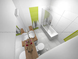 Skandynawska łazienka, Studio Malina Studio Malina Scandinavian style bathroom