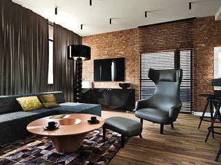 ​Apartament Wiślane Tarasy, MONOstudio MONOstudio Livings modernos: Ideas, imágenes y decoración