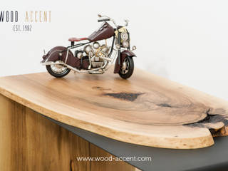 UNIKATOWE STOŁY DREWNIANE W ARANŻACJACH , WOOD ACCENT WOOD ACCENT ห้องนั่งเล่น