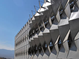 Fachada Edificio de Software IJALTI, LEAP Laboratorio en Arquitectura Progresiva LEAP Laboratorio en Arquitectura Progresiva Espaços comerciais