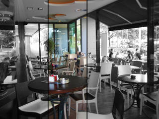 Bar/caffé/Lounge con il giardino d'inverno, Studio d'arte e architettura Ana D'Apuzzo Studio d'arte e architettura Ana D'Apuzzo Espacios comerciales
