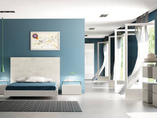 Dormitorio URBAN con inserciones de cerámica de EMEDE, EMEDE EMEDE Kamar Tidur Minimalis