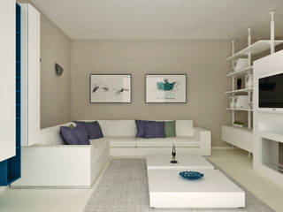 Quadrilocale Brescia, scalvini luca design scalvini luca design Modern living room