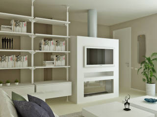 Quadrilocale Brescia, scalvini luca design scalvini luca design Modern living room