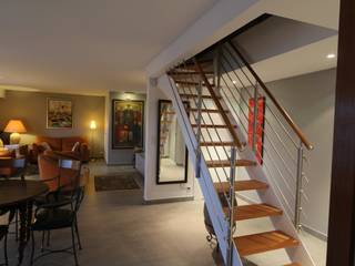 duplex Le Perreux sur Marne , garnault garnault Modern corridor, hallway & stairs