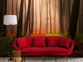 Photo wallpapers in living room, Demural Demural Modern Living Room