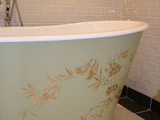Hand Decorated Bath Tubs, Carte Blanche Decorative Painters Carte Blanche Decorative Painters ห้องน้ำ