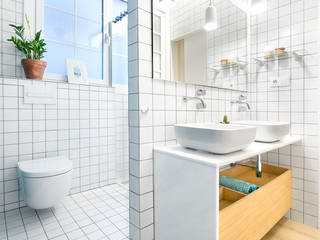 Vivienda en Sant Joan. Barcelona , Egue y Seta Egue y Seta Scandinavian style bathroom