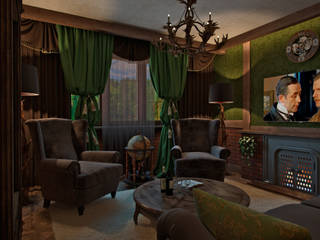 Квартира в духе Шерлока Холмса, Aleksander Grishov Aleksander Grishov Country style living room