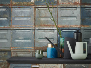 Container wallpaper, Studio Ditte Studio Ditte Dinding & Lantai Modern