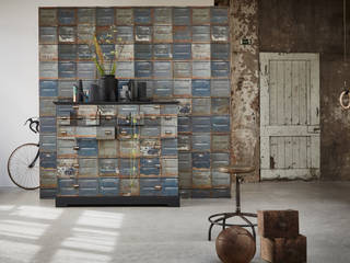 Container wallpaper, Studio Ditte Studio Ditte Dinding & Lantai Modern