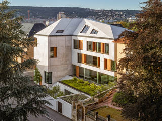 Office Building Stuttgart, blocher partners blocher partners مكتب عمل أو دراسة أسمنت