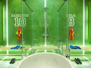 Juego Limpio F.C. Casa Decor Madrid 2010 para Futurcret, Egue y Seta Egue y Seta モダンスタイルの お風呂