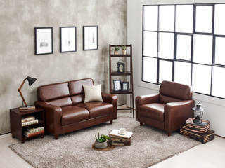 [모던 아메리칸] 체스터 레더 룩 1/2인소파 , CCBRAND CCBRAND Living room