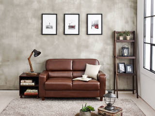 [모던 아메리칸] 체스터 레더 룩 1/2인소파 , CCBRAND CCBRAND Classic style living room