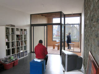 EXTENSION EN VILLE, Cécile GAUDOIN Architecte DPLG Cécile GAUDOIN Architecte DPLG Salas de estilo rural