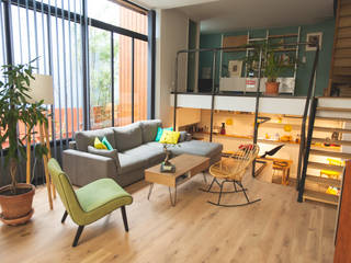 Loft Bagnolet, Lise Compain Lise Compain Industrial style living room