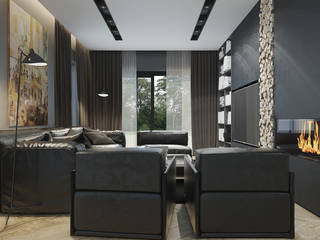 Минималистичный дизайн загородного дома, MC Interior MC Interior Minimalist living room