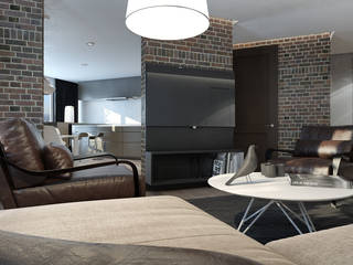 Квартира ЛОФТ, MC Interior MC Interior Living room