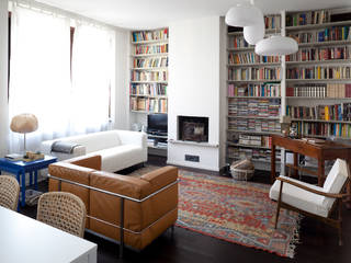 Ristrutturazione appartamento a Milano 80 mq, HBstudio HBstudio Salas de estar modernas
