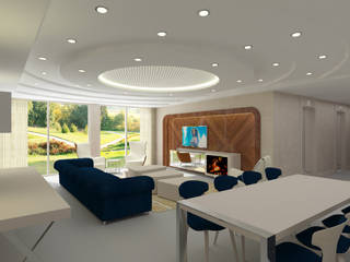 15300 Misia Residence, Inan AYDOGAN /IA Interior Design Office Inan AYDOGAN /IA Interior Design Office Modern living room