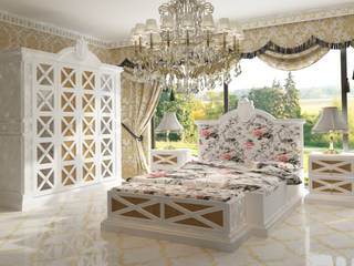 COUNTRY BEDROOM, Inan AYDOGAN /IA Interior Design Office Inan AYDOGAN /IA Interior Design Office Dormitorios rústicos