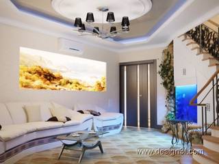 Россия, г. Оренбург, квартира 190 м2, стиль неоклассика, студия Design3F студия Design3F Classic style living room