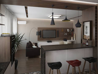 Квартира 110 кв.м г. Ульяновск, Olesya Parkhomenko Olesya Parkhomenko Modern Living Room