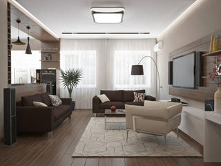 Квартира 110 кв.м г. Ульяновск, Olesya Parkhomenko Olesya Parkhomenko Modern living room