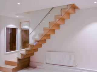 Modern ZigZag Staircase , Railing London Ltd Railing London Ltd 樓梯