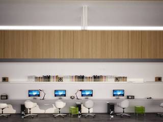 Office, BA DESIGN BA DESIGN Estudios y bibliotecas de estilo minimalista