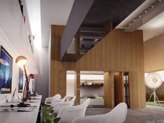 Office, BA DESIGN BA DESIGN 미니멀리스트 서재 / 사무실