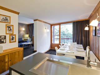 Appartement Les Arcs, Tymeno Tymeno Rustic style dining room