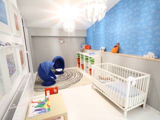 Apartament "Bronowice Residence", ul. Chełmońskiego, Kraków - projekt 2012/2013r, zrealizowany w 2014, Orange Studio Orange Studio Habitaciones para niños de estilo minimalista
