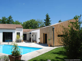 CELONY AIX-EN-PROVENCE, Anne-Laure BOICHOT Architecte BOIS Anne-Laure BOICHOT Architecte BOIS Balcon, Veranda & Terrasse classiques