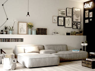Private Flat, Moodern Moodern Eclectic style living room