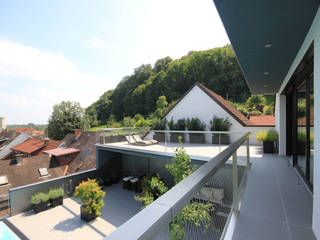 Haus mit Pool am Dach in Wildon, KARL+ZILLER Architektur KARL+ZILLER Architektur Modern home