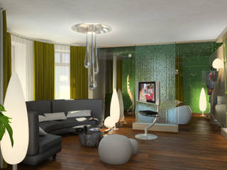 Cottage in Eco style, HandZart HandZart Modern living room