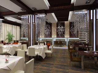 Ресторан, Студия дизайна Натали Хованской Студия дизайна Натали Хованской Eclectic style walls & floors