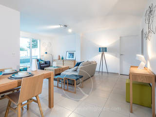 Résidence Carré Olonna - Bouygues Immobilier, Sandrine RIVIERE Photographie Sandrine RIVIERE Photographie Salas de estilo escandinavo