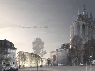 Domquartier Erfurt, Osterwold°Schmidt EXP!ANDER Architekten Osterwold°Schmidt EXP!ANDER Architekten モダンな 家