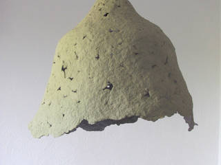 “Calyx of flower” the series of paper pulp pendant lamps, Crea-re Studio Crea-re Studio 러스틱스타일 거실