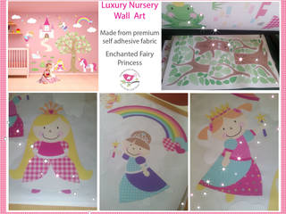 Deluxe Enchanted Fairy Princess Luxury Nursery Wall Art Sticker Design for a baby girls nursery room, Enchanted Interiors Enchanted Interiors Modern Çocuk Odası