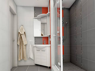 Небольшая двухкомнатная квартира, Дизайн В Стиле Дизайн В Стиле Eclectic style bathrooms