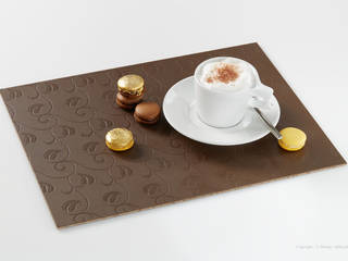 Tischset 'Floral choco', tafel-gold tafel-gold Modern dining room Accessories & decoration