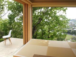 Tei dining room キリコ設計事務所 Balcon, Veranda & Terrasse asiatiques