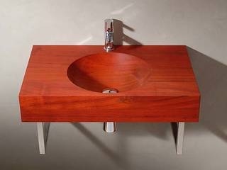 Collectie houten design wasbakken, Van Wijk Dutch Design Van Wijk Dutch Design モダンスタイルの お風呂